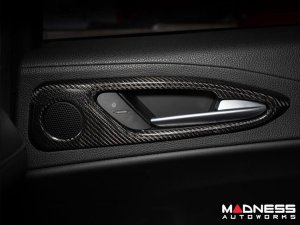 Alfa Romeo Giulia Interior Door Handle Surround Trim Set - Carbon Fiber